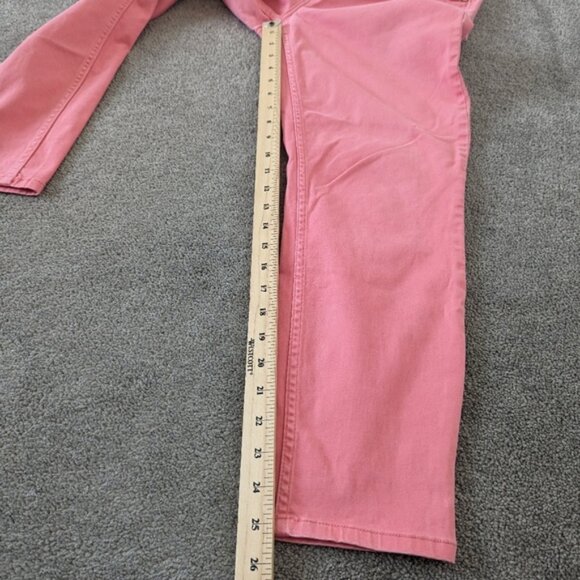 Calvin Klein Jeans Women's Coral Pink Ankle Skinny Size 10 Denim Barbiecore - Picture 10 of 10